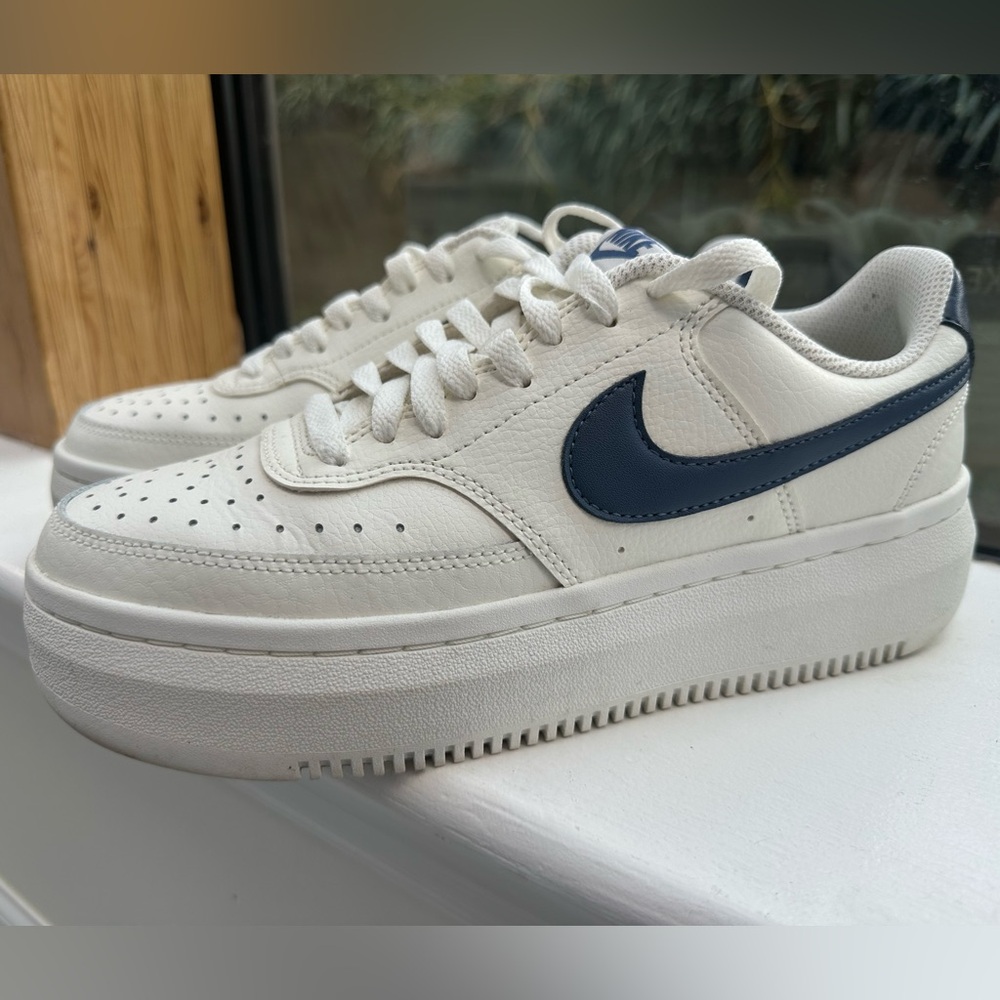NIKE Court Vision Alta Platform Sneakers - Sail Blue - Women’s 8.5